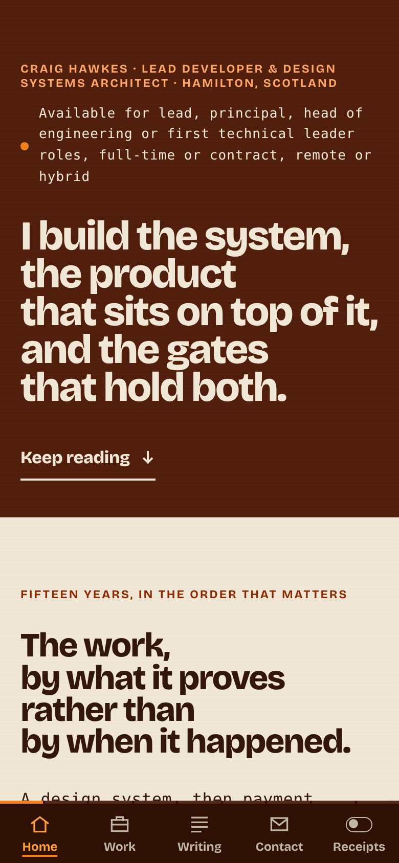 The same opening screen on a phone.